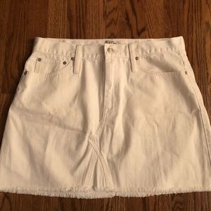 J. Crew White Denim Skirt